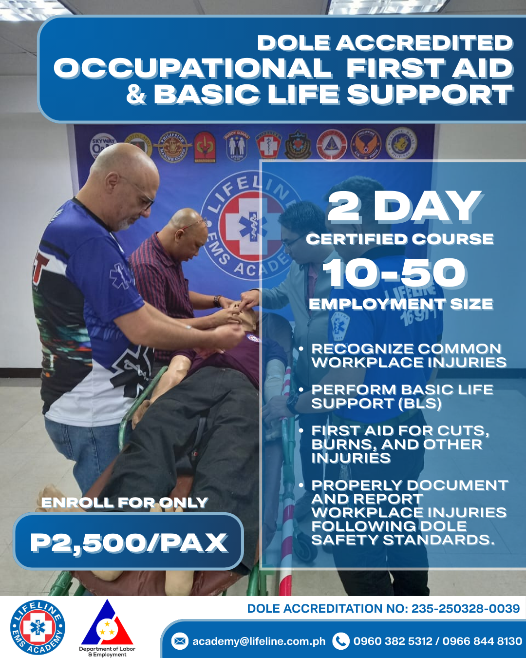 DOLE Certified First Aid Training – Lifeline 16911