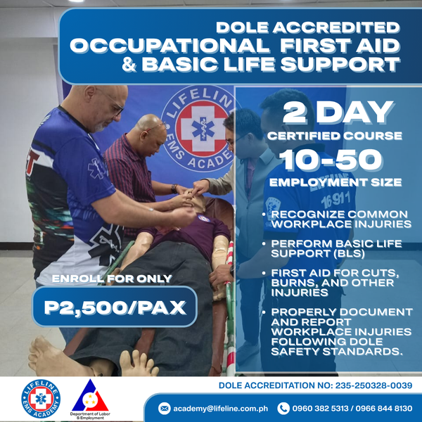 First Life Loading Occupational First Aid and Basic Life Support (BLS) Training – Lifeline ...
